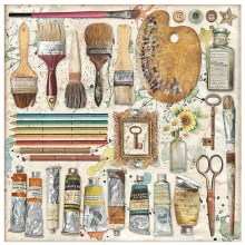 Paper Pad Stamperia Atelier des Arts 8x8 Tum Pappersblock 4 8