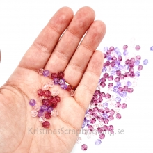 Pärlor Facett Rund 6mm Summer Mix 17 gram Akrylpärlor