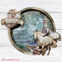 Decoupage Papper Stamperia - Silent Sea Hav Strand Ocean
