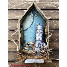 Decoupage Papper Stamperia - Silent Sea Hav Strand Ocean