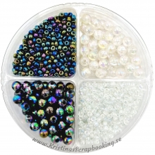 Pärlor i Set - Holografiska Färger - Akryl & Rocai - 50 g