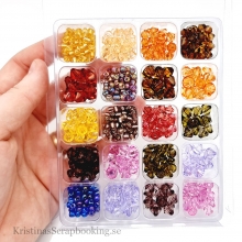 Pärlor Mix Warm Sunshine 20 designer 65 g ca 600 Akrylpärlor