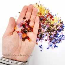 Pärlor Mix Warm Sunshine 20 designer 65 g ca 600 Akrylpärlor