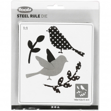 Dies Fågel 14x15,25 cm till scrapbooking, pyssel och hobby