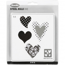 Dies Hjärta 14x15,25 cm till scrapbooking, pyssel och hobby