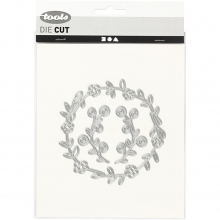 Dies Blomsterkrans 102x100 mm till scrapbooking, pyssel och hobby