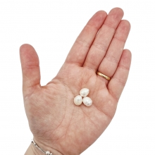 Sötvattenpärlor Cream 10-11 mm - 3 st Pärlor