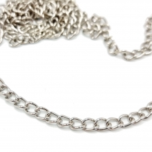 Metall Kedja 5 mm Platinum 1 m Kedjor till scrapbooking, pyssel och hobby