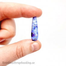 Akrylpärlor Waterdrop Blå 30x8 mm 8 st till scrapbooking, pyssel och hobby