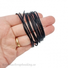 Lädersnöre 2 mm Svart m Läder Snöre Band