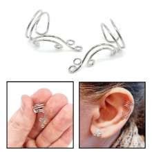 Ear Cuffs Öron Smycke Platinum Wave 1 par Göra egna örhängen