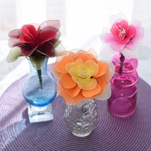 Nylon Tyg Längd: 60 cm Wine Red 149 Blomtillverkning