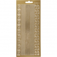 Stickers 10x23 cm Guld Bårder Klistermärken