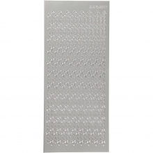 Stickers 10x23 cm Silver Kors Klistermärken