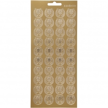 Stickers 10x23 cm Guld Lyra Klistermärken