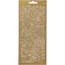 Stickers - 10x23 cm - Guld - Lanternor