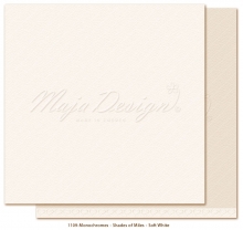 Cardstock Monochromes Shades of Miles Soft White Maja Design 12"x12"