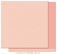 Cardstock Monochromes Shades of Miles Sweet Coral Maja Design 12"x12"
