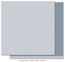 Cardstock Monochromes Shades of Miles Steel Blue Maja Design 12"x12"