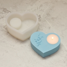Silikonform Ljusformar - Värmeljushållare Hjärta