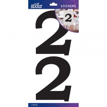 Stickers Sticko Siffra 2 Höjd: 9 cm Siffror Klistermärken