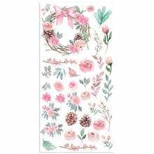Paper Pack 10 ark Stamperia Christmas Rose 6x12 Tum Julpyssel Papper