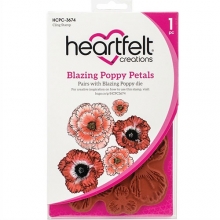 Stämpelset Blazing Poppy Petals Heartfelt Creations Cling Stamps EZ
