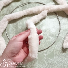 Påskkrans Vit Päls Kanin med öron Påskpyssel Inspiration