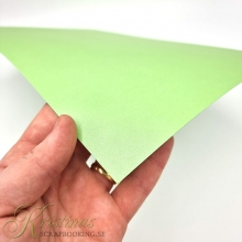 Pärlemo Papper A4 Äppelgrön 20 ark 220g Pärlemorpapper Metallpapper