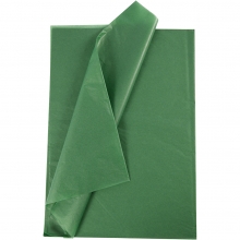 Silkespapper 50x70 cm Grön 10 ark till scrapbooking, pyssel och hobby