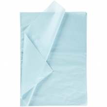 Silkespapper 50x70 cm Ljusblå 10 ark till scrapbooking, pyssel och hobby