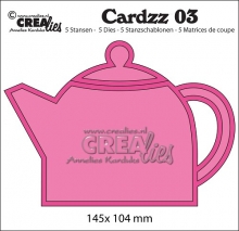 Dies Cardzz no. 3 Teapot Crealies till scrapbooking, pyssel och hobby