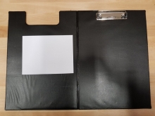 Clipboard / Skrivplatta Kraftig A4 Plastad Svart Ritplatta