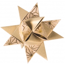 Stjärnstrimlor 96 st remsor - B: 10+15 mm - Guld med Mönster