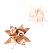 Stjärnstrimlor 96 st remsor - B: 10+15 mm - Rose Guld med Mönster