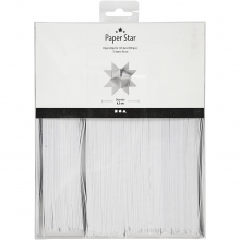 Papperstsrimlor Vit 500 st L: 45 cm B: 15 mm Vika Stjärnor Fläta Hjärtan