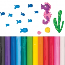 Leklera Modellera - 12 Mixade Färger - 200 g - Knorr Prandell