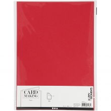 Papper A4 Röd 20 st 80 g Under 170 gram till scrapbooking, pyssel och hobby