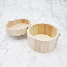 Rund Träask i Kejsarträ – Ø 11 cm – Höjd 8 cm