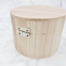 Rund Träask i Kejsarträ – Ø 11 cm – Höjd 8 cm