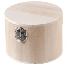 Rund Träask i Kejsarträ – Ø 11 cm – Höjd 8 cm