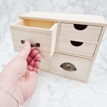 Byrå i Trä med 6 Lådor - 22 x 17,7 cm - Förvaring För Pyssel