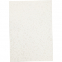 Mönstrade Papper A4 - Off White Swirl - 20 st
