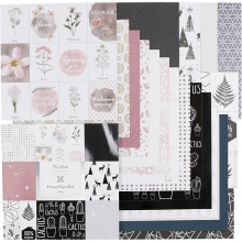 Paper Pad Vivi Gade - 12"x12" - Black and Pink - 24 ark