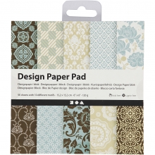 Paper Pad 6"x6" 120 g Ljusblå, Brun 50 ark Pappersblock 4 8 Tum