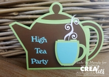 Dies Cardzz no. 3 Teapot Crealies till scrapbooking, pyssel och hobby