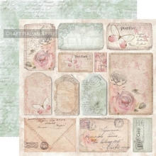 Paper Pad Stamperia Shabby Rose 12x12 Tum Papper Kort Kuvert Bröllop Kärlek