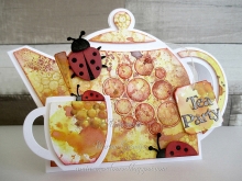 Dies Cardzz no. 3 Teapot Crealies till scrapbooking, pyssel och hobby
