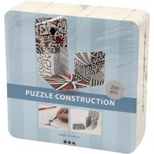 Puzzle konstruktionsbrickor 200 st DIY Pussel