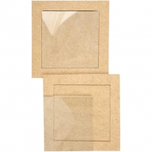 Grytunderlägg med glasplatta stl. 15x15 cm 6 st Kök Badrum